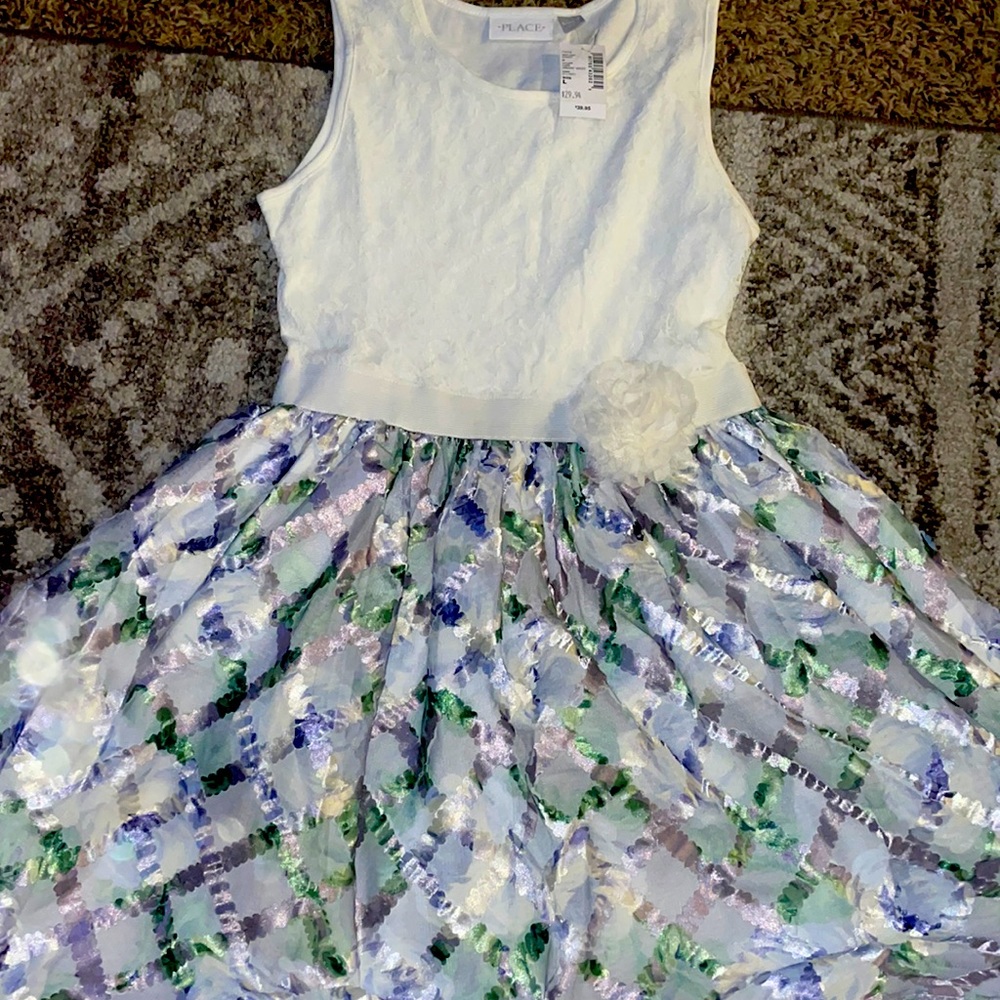 Flower dress white top